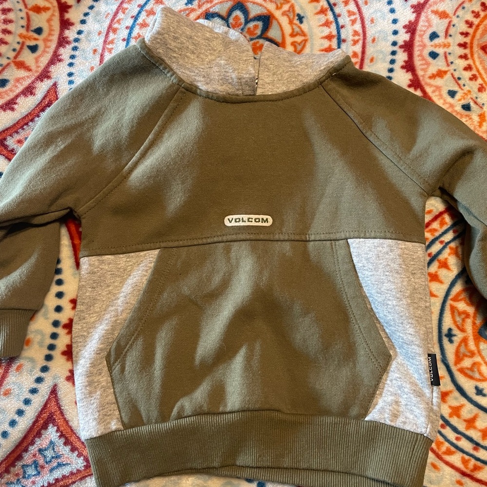 Volcom Green and Gray Hoodie
